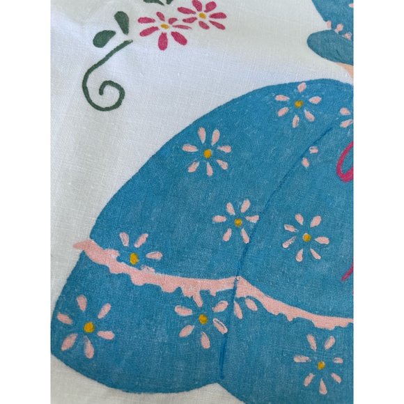 Vintage PIllowcase set Hand Painted blue Sun Bonnet Sue - Picture 4 of 12